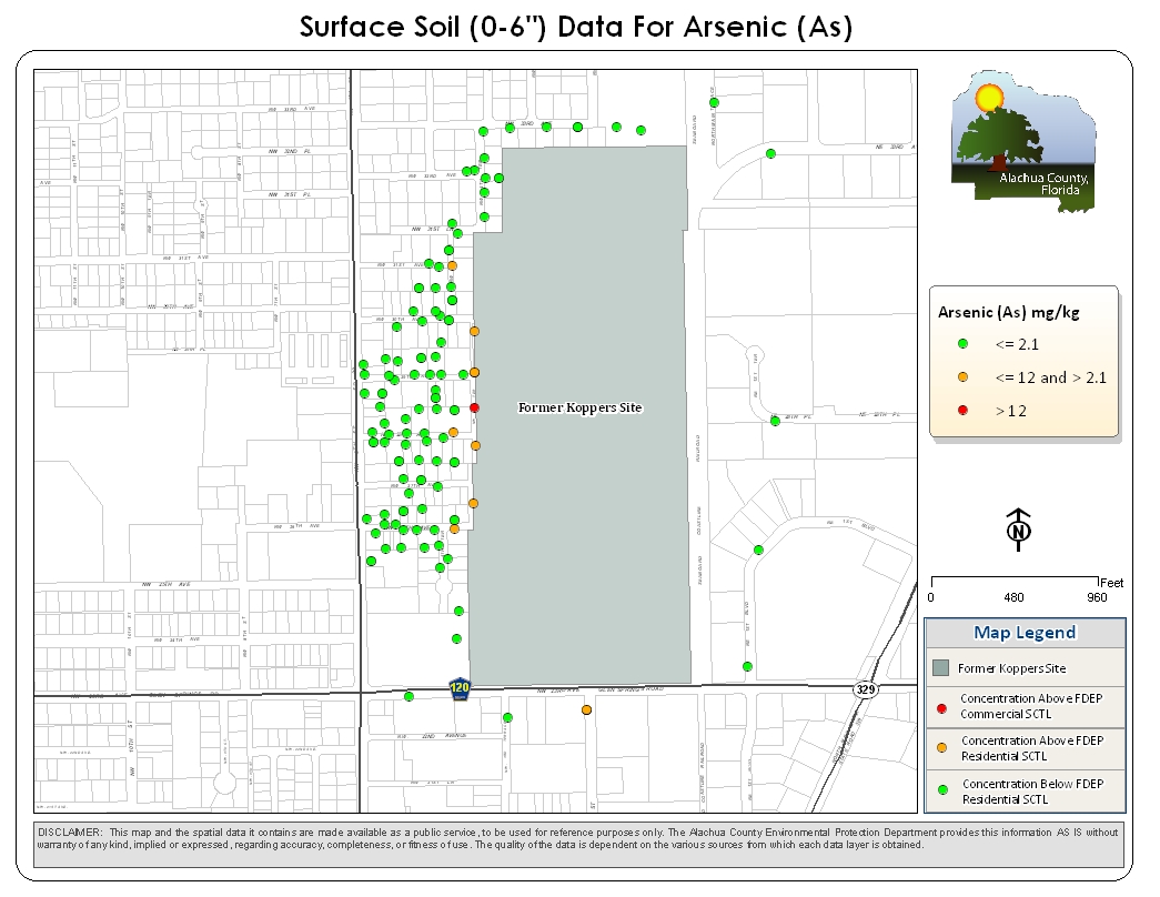 Arsenic test results Koppers site