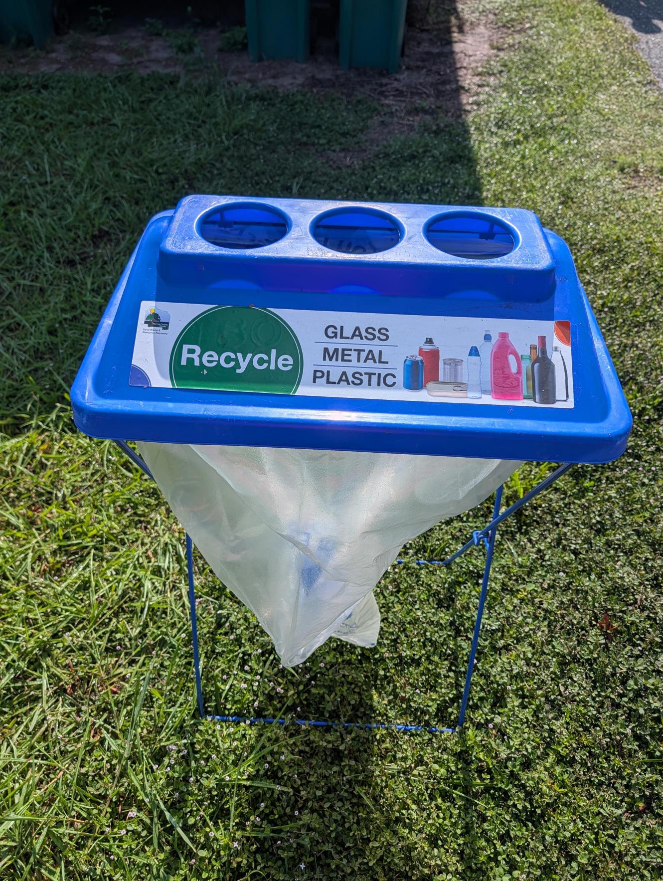 Clearstream recycling bin ready to receive recyclables 