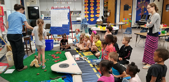 Kids exploring the Rainwater Journey