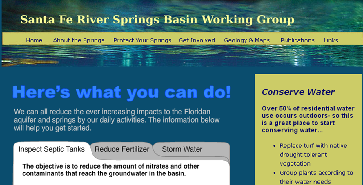 Santa Fe River Springs Basin Working Group