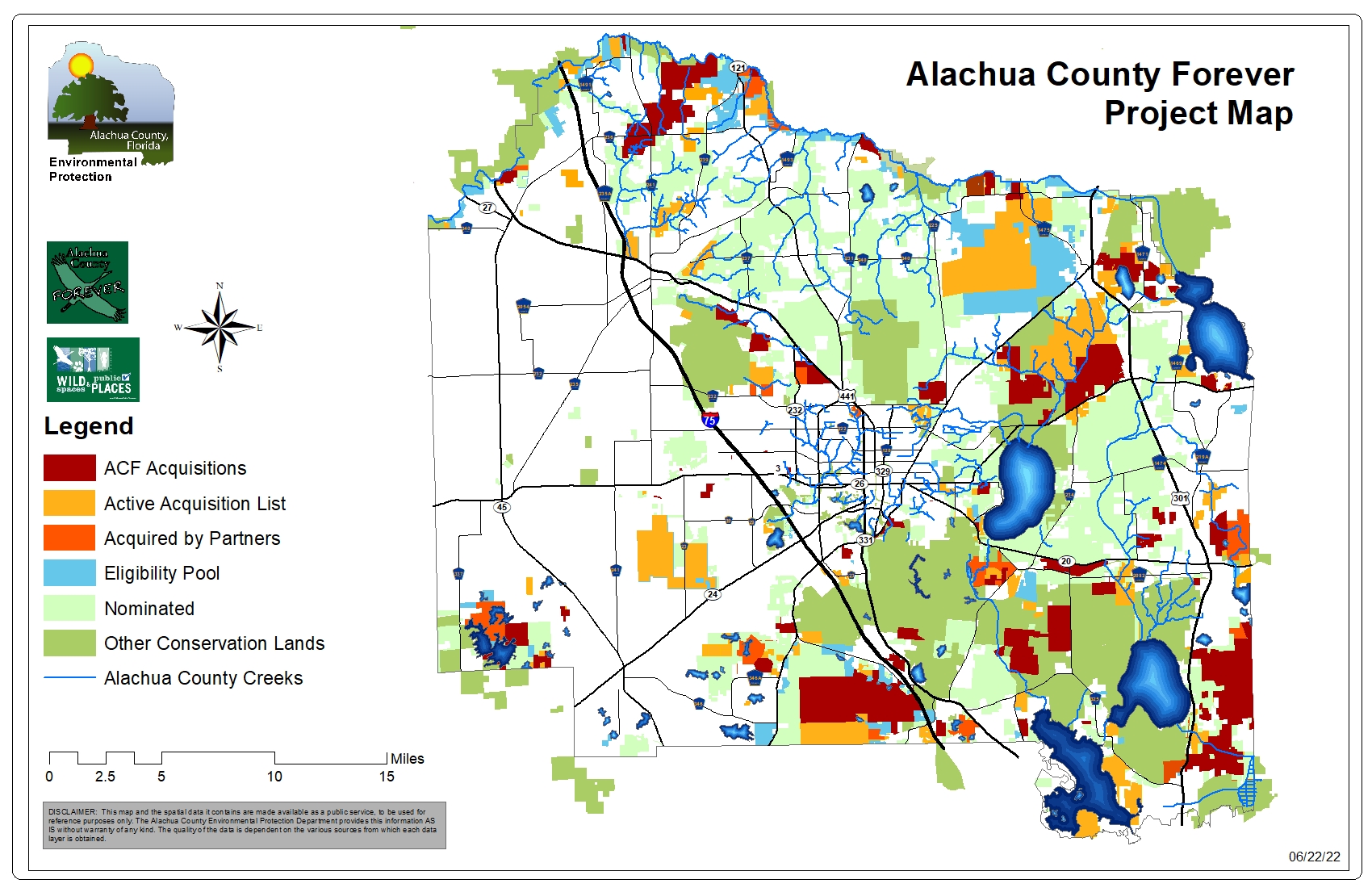 Alachua County Forever Project Map